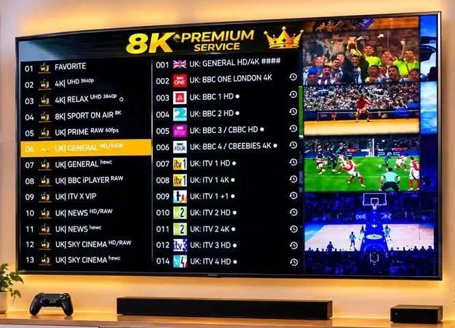 IPTV Ireland channel list — full UK and Irish line-up in 4K
